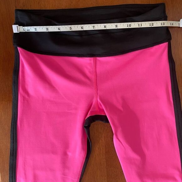 Lululemon Run Pace Tight Leggings size 6 Black Pink Colorblock Luxtreme Pocket - Picture 4 of 11